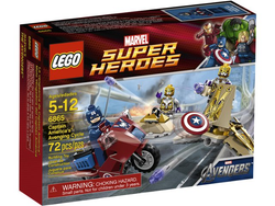 Lego, Set, Opened, Super Heroes, Marvel, Captain America's Avenging Cycle, 6865