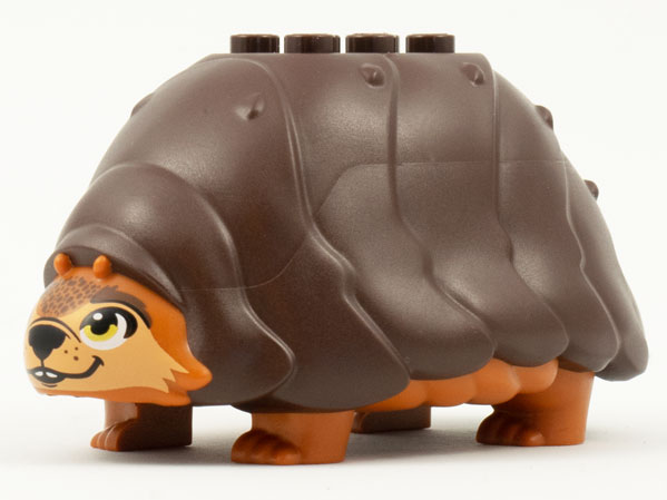 Lego, Minifigure, Animal, Tuk Tuk with Molded Dark Brown Shell, 69520pb01