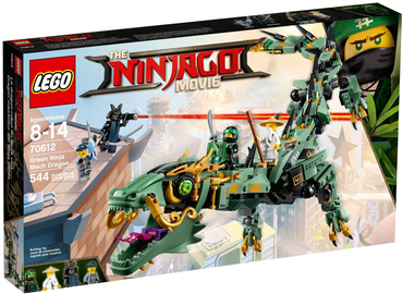 LEGO, Set, Sealed, Ninjago, NINJAGO MOVIE, Green Ninja Mech Dragon, 70612, KCC