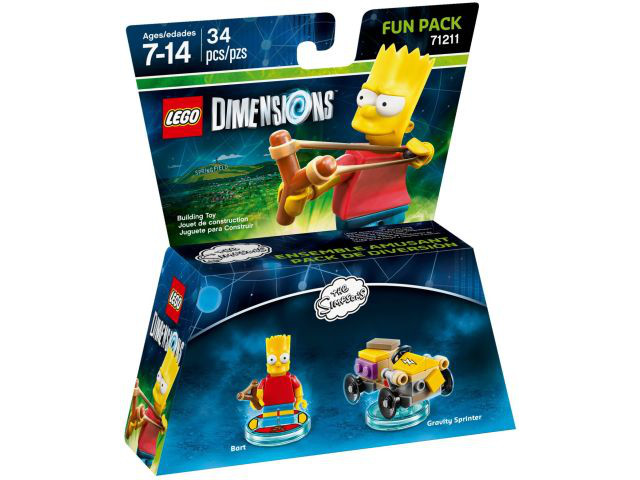 Lego, Set, Opened, Dimensions, Fun Pack - The Simpsons (Bart and Gravity Sprinter), 71211