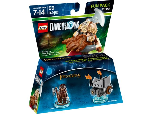 Lego, Set, Sealed, Dimensions, Fun Pack - The Lord of the Rings (Gimli and Axe Chariot), 71220