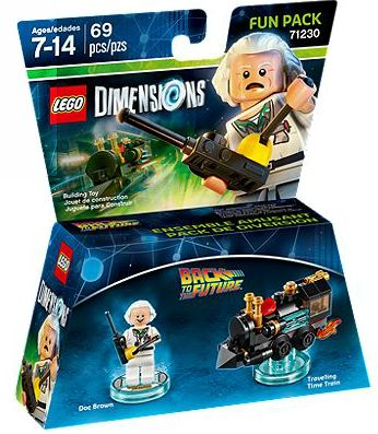 Lego, Set, Opened, Dimensions, Fun Pack -Back to the Future (Doc Brown and Traveling Time Train), 71230