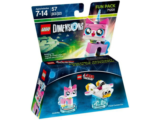 Lego, Set, Opened, Dimensions, Fun Pack - The LEGO Movie (Unikitty and Cloud Cuckoo Car), 71231