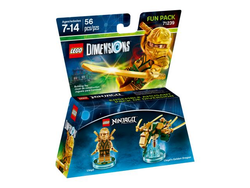 Lego, Set, Opened, Dimensions, Fun Pack - Ninjago (Lloyd and Lloyd's Golden Dragon), 7129 (Copy)