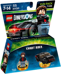 Lego, Set, Opened, Dimensions, Fun Pack - Knight Rider (Michael Knight and K.I.T.T.), 71286