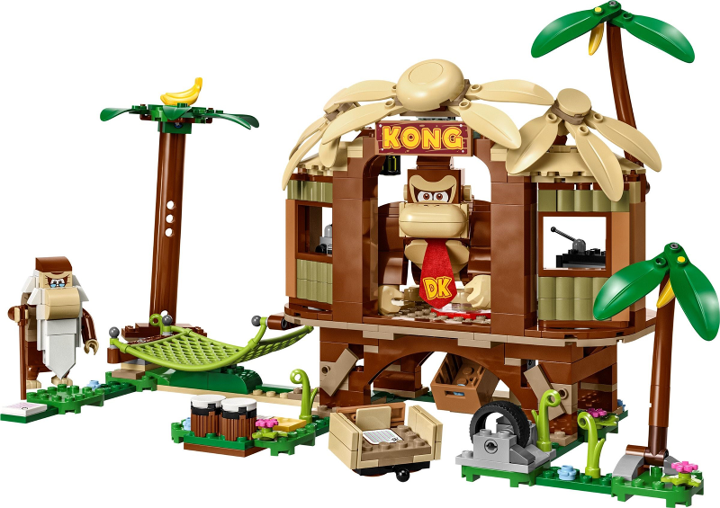 Lego, OPENED, Super Mario, Super Mario Expansion Set, Donkey Kong, Donkey Kong's Tree House, 71424