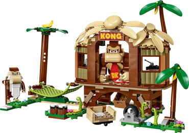 Lego, OPENED, Super Mario, Super Mario Expansion Set, Donkey Kong, Donkey Kong's Tree House, 71424