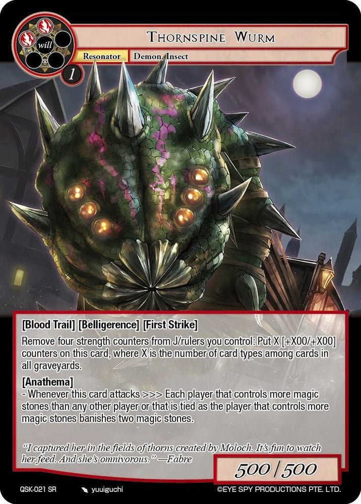 Thornspine Wurm (QSK-021 SR) [The Quest of the Seven Keys]