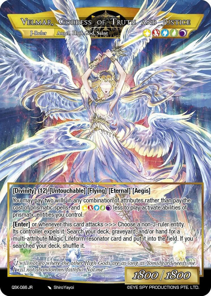 Prismatic Goddess of Yomidgard, Velmar // Velmar, Goddess of Truth and Justice (QSK-086 JR) [The Quest of the Seven Keys]