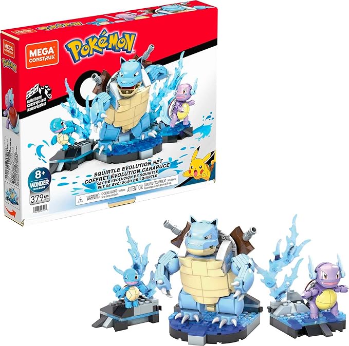 Mega Block, Set, Sealed, Pokémon, SQUIRTLE EVOLUTION SET, HDH93