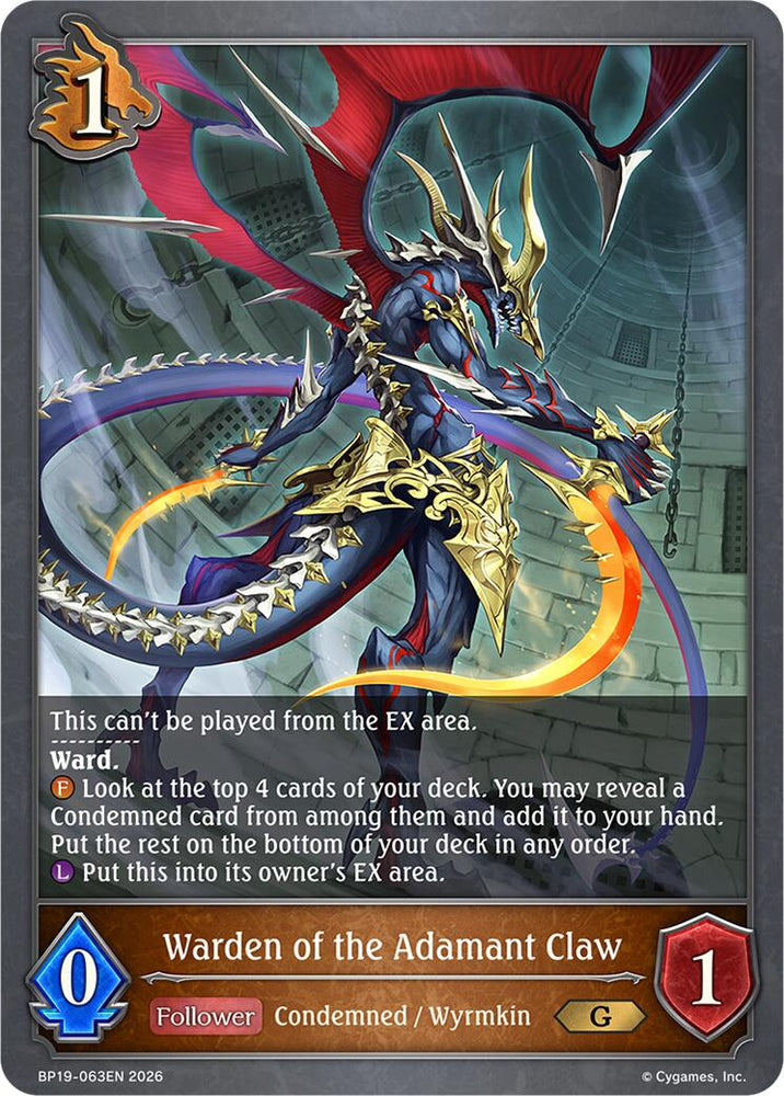 Warden of the Adamant Claw (BP19-063EN) [Eightfold Retribution]