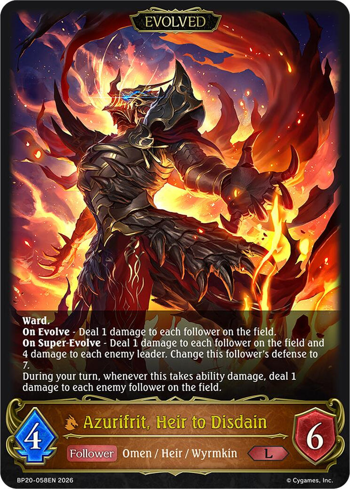 Azurifrit, Heir to Disdain (Evolved) (BP20-058EN) [Omens and Heirs]