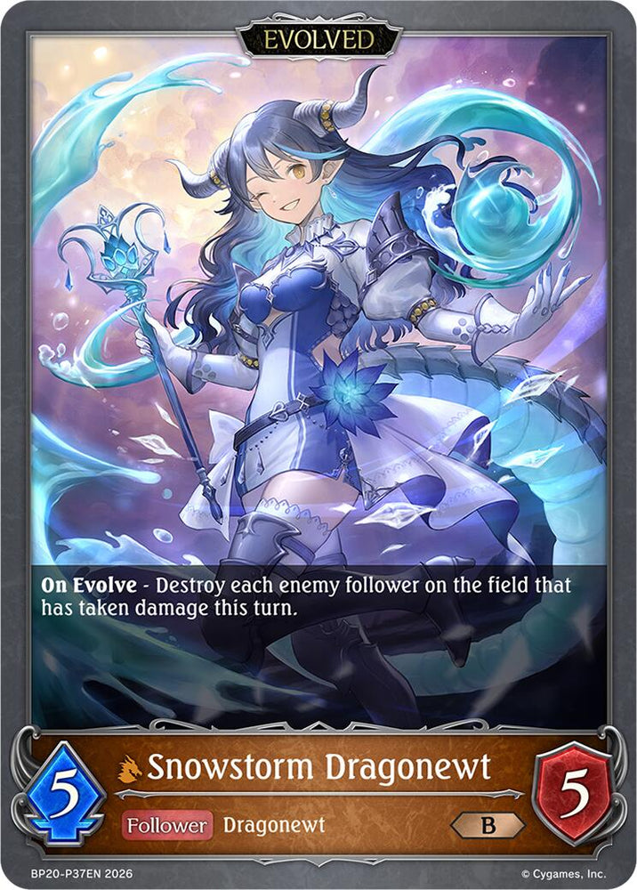 Snowstorm Dragonewt (Evolved) - P37EN (Foil) (BP20-P37EN) [Omens and Heirs]