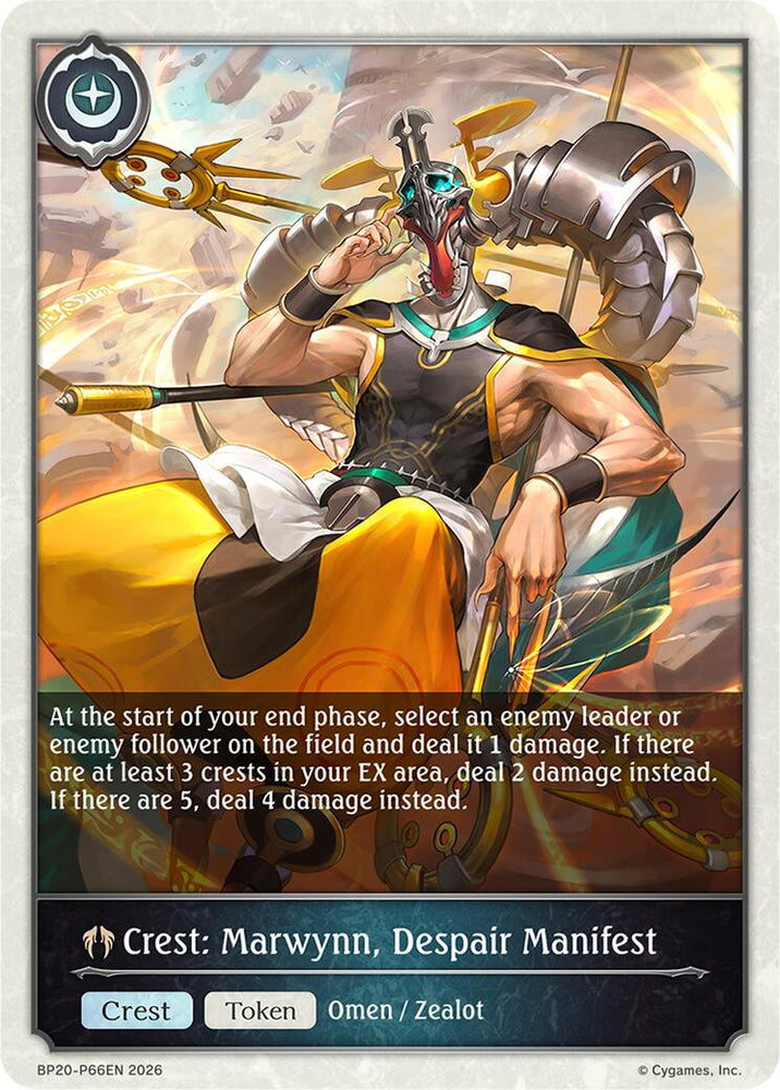 Crest: Marwynn, Despair Manifest - P66EN (Foil) (BP20-P66EN) [Omens and Heirs]