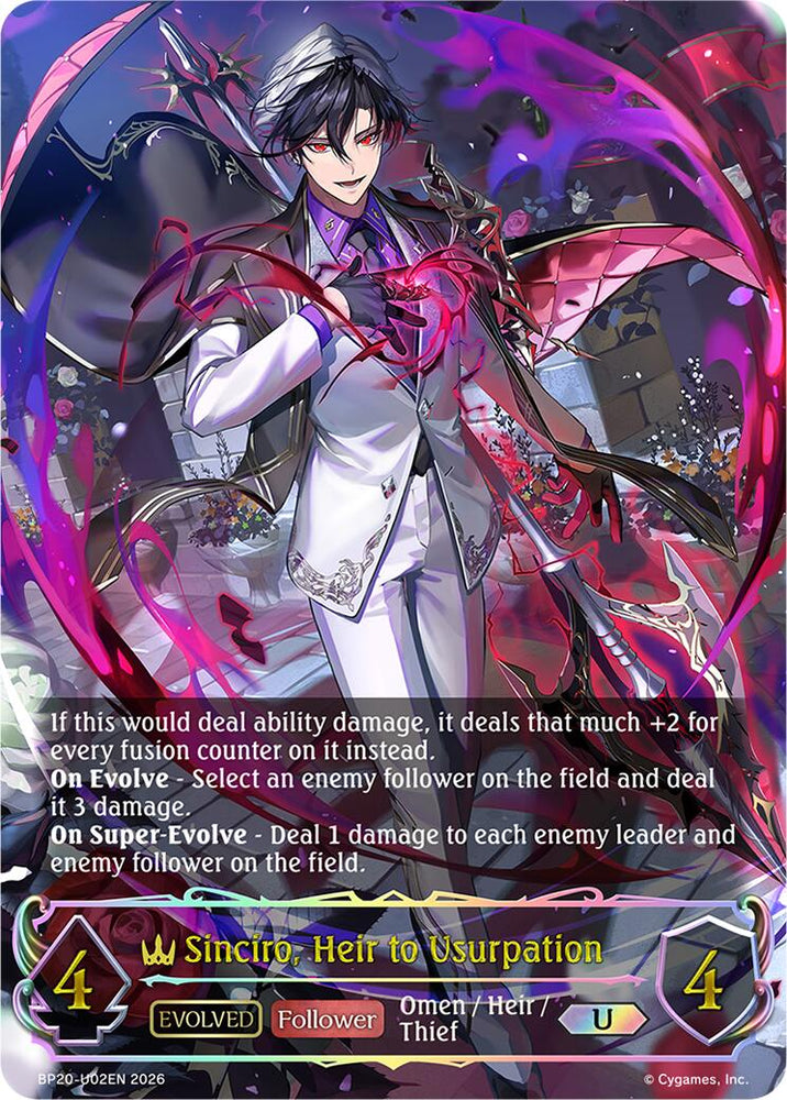 Sinciro, Heir to Usurpation (Evolved) (BP20-U02EN) [Omens and Heirs]