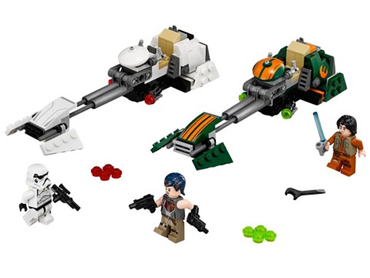 Lego, Set, Opened Product, Star Wars, Ezra's Speeder Bike, 75090