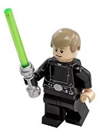 Lego, Minifigure, Star Wars, Luke Skywalker Jedi Master, Black and Nougat Hand, SW0635