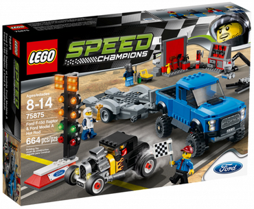 Lego, Set, Sealed, Speed Champions, Ford F-150 Raptor & Ford Model A Hot Rod, 75875, KCC