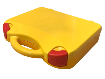 Lego, Used, Storage, Case, Storage Case with Rounded Corners and Yellow Lid, Red Latches, Case16