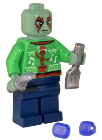 Lego, Minifigure, Advent Calander, Drax in Holiday Sweater with Silverware and Infinity Stones, SH837, 76231-25