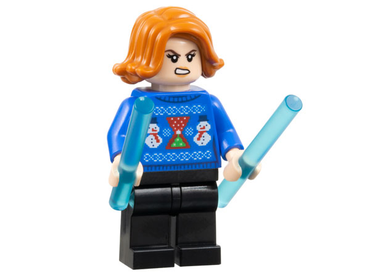 Lego, Minifigure, Advent Calendar 2018, Super Heroes (Day 7), Black Widow in Holiday Sweater with Icicle Batons, 76267-8, SH907