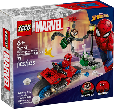 Lego, Set, Sealed, Super Heroes, Spider Man, Motorcycle Chase: Spider-Man Doc Ock, 76275