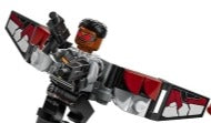 Lego, Minifigure, Super Heroes, The Infinity Saga, Falcon - Dark Bluish Gray and Black Suit, Printed Legs, with Wings, SH0929a