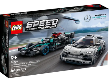 Lego, Set, Sealed, Speed Champions, Mercedes-AMG F1 W12 E Performance & Mercedes-AMG Project One, 76909