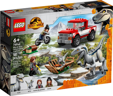 Lego, Set, Sealed, Jurassic World, Blue and Beta Velociraptor Capture, 76946