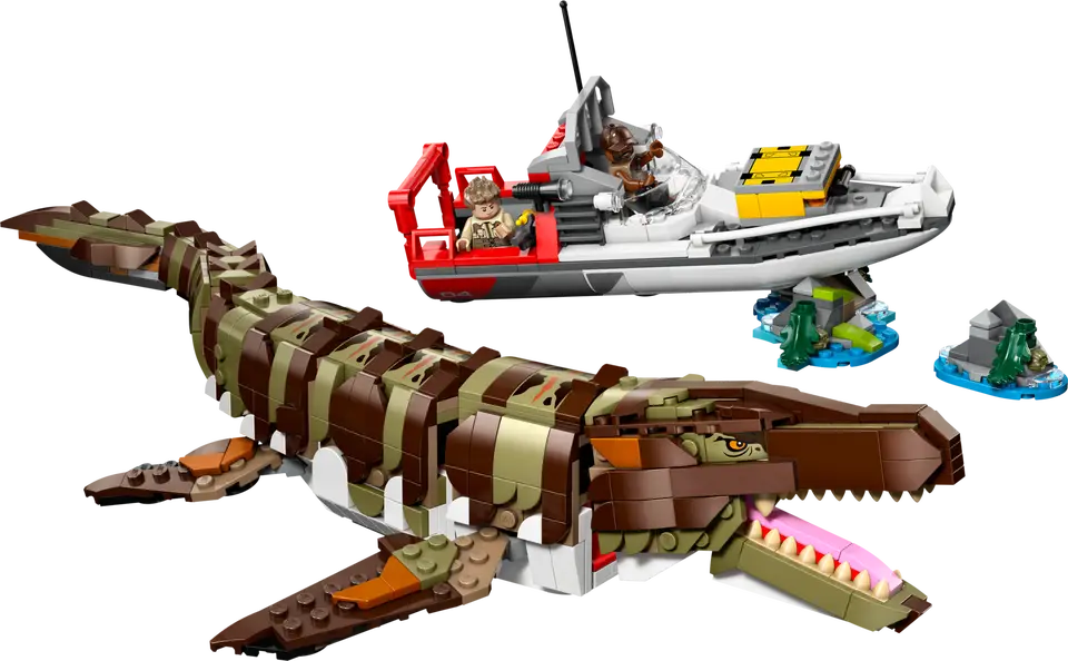 LEGO,Sealed, Jurassic World, Brick-Built Mosasaurus Boat Mission, 76974