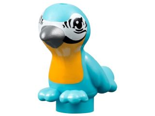 Lego, Minifigure, Animal, Bird, Mini Doll Style with Magenta Beak and Black Eyes Pattern (Friends Violet), 98388PB03