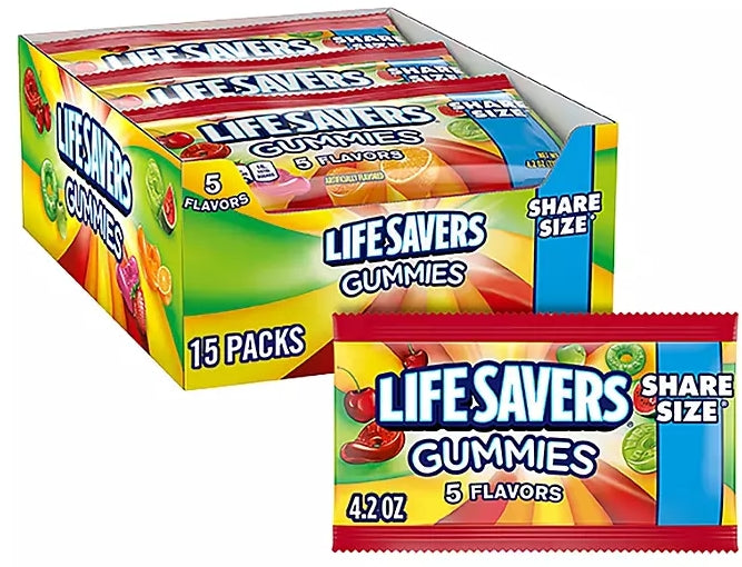 Life Savers Gummy Candy, Share Size, 4.2 oz.