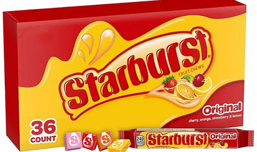 Starburst Original Fruity Chewy Candy, Full Size, 2.07 oz.