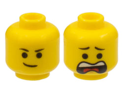 Lego, Minifigure, The Lego Movie, Emmet, Lopsided Closed Mouth Smile, with piece of resistance, TLM018
