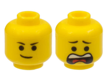 Lego, Minifigure, The Lego Movie, Emmet, Lopsided Closed Mouth Smile, with piece of resistance, TLM018