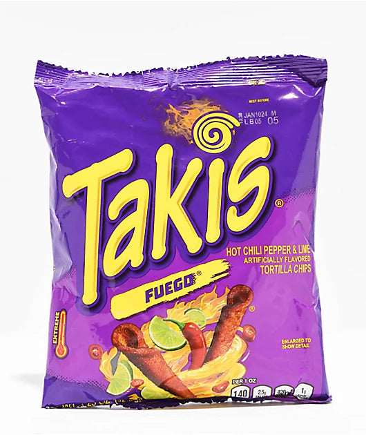 Takis Fuego Rolled Tortilla Chips, 1 oz