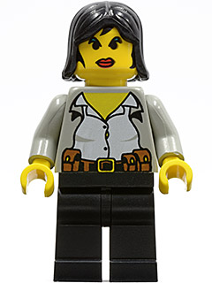 Lego, Minifigure, Adventurers, Dino Island, Alexis Sanister / Alexia Sinister, adv002