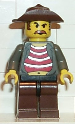 Lego, Minifigure, Adventurers, Dino Island, Mr. Cunningham with Black Hips, adv019