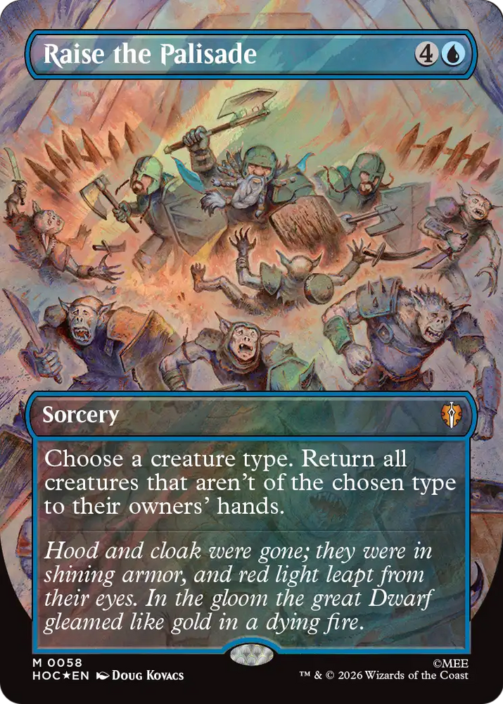 Raise the Palisade (Borderless) (Surge Foil) [The Hobbit: Eternal-Legal]