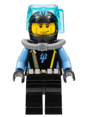 Lego, Minifigure, Aquazone, Aquanauts, Aquaraider Diver 7, AQU021