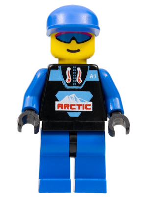 Lego, Minifigure, Town, Arctic, Arctic - Black, Blue Cap, ARC003
