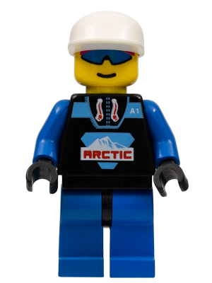 Lego, Minifigure, Town, Arctic, Arctic - Black, White Cap, ARC004