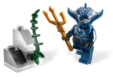 Lego, Minifigure, City of Atlantis, Manta Warrior, 8073, ALT003