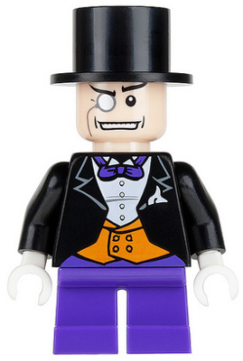 Lego, Minifigure, Batman I, The Penguin, Dark Purple Short Legs, BAT010