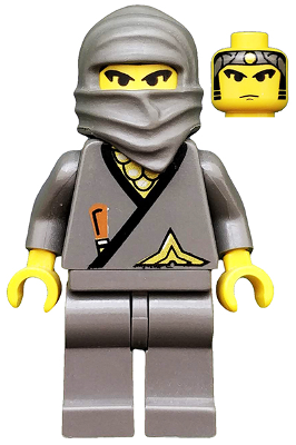 Lego Minifigure, Castle, Ninja, Gray, CAS049