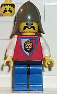 Lego Minifigure, Castle, Royal Knights, Knight 3, Dark Gray Neck-Protector, CAS065