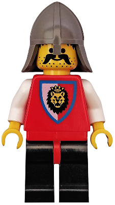 Lego Minifigure, Castle, Kingdoms, Castle -Royal Knights - Knight 4, Dark Gray Neck-Protector, CAS066