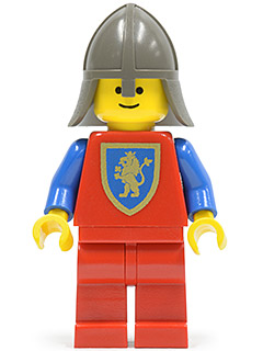 Lego, Minifigure, Castle, Crusaders, Crusader Lion - Red Legs, Dark Gray Neck-Protector, cas121