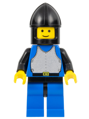 Lego, Minifigure, Castle, Breastplate - Blue with Black Arms, Blue Legs with Black Hips, Black Chin-Guard, cas187