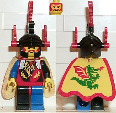 Lego, Minifigure, Castle, Dragon Knights, Dragon Knights - Dragon Master, Red Plumes, Dragon Cape, cas219